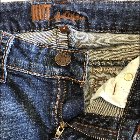 Kut From The Kloth Jeans Size 4 Thick Stitch Boot Cut Dark Wash - Picture 6 of 8